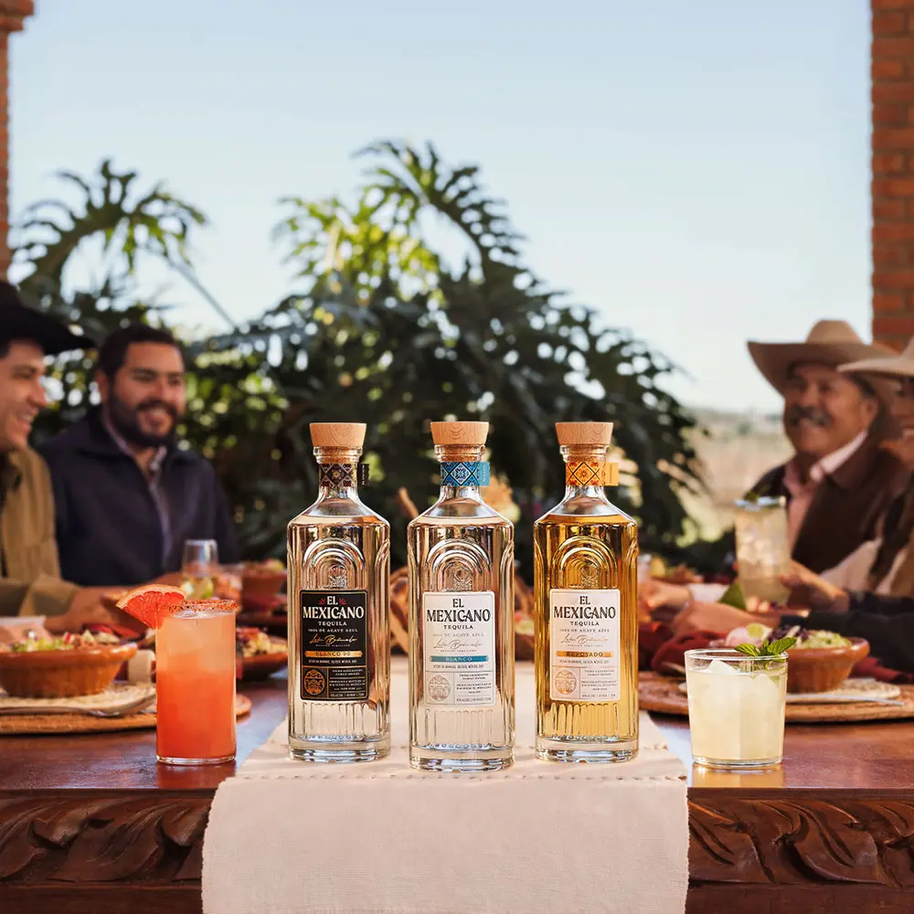 Tequila El Mexicano Bottles on Table